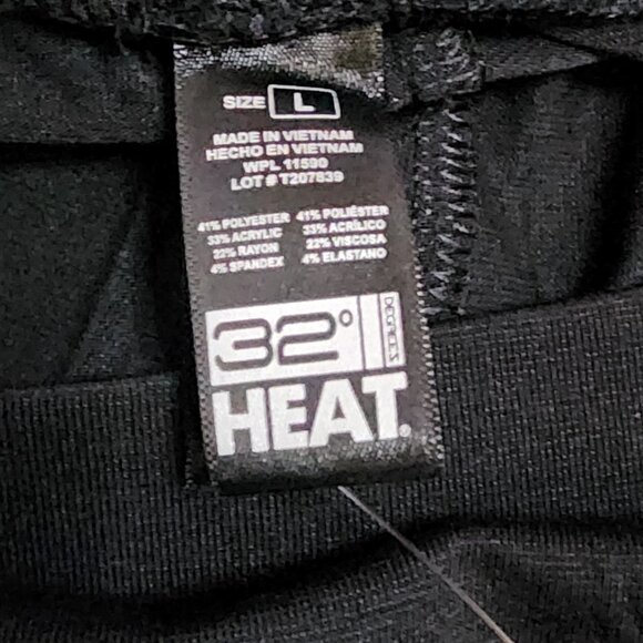 32 Degrees Heat Base Layer Leggings Pants Womens Size L Large Solid Black NWT - Picture 4 of 6